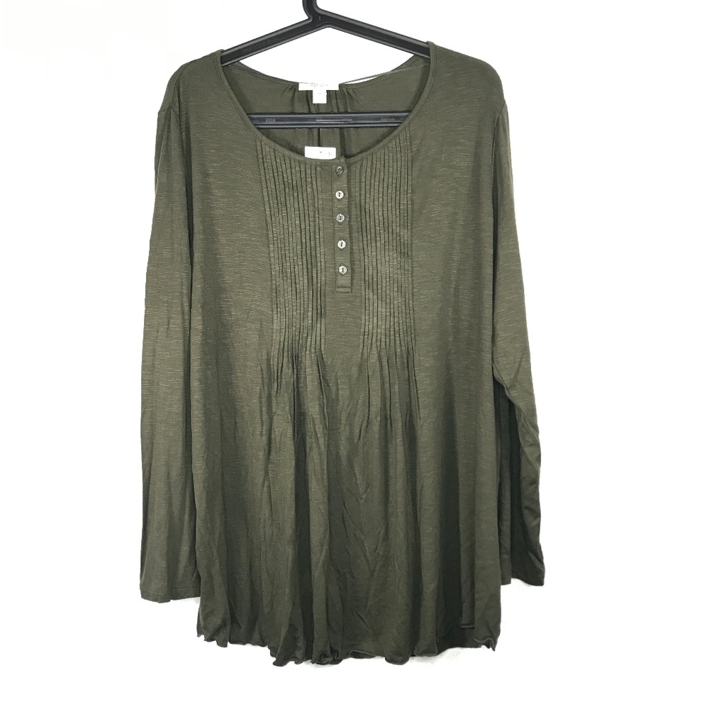 Style & Co Plus Size Pleated Front Tunic Top
